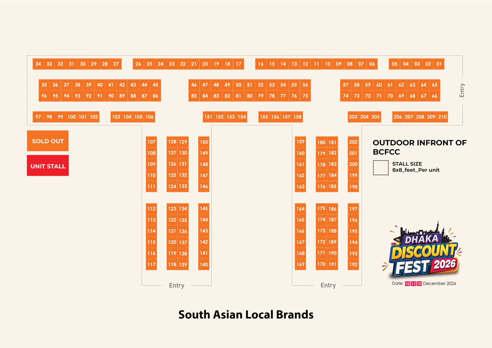 Layout of Dhaka Discount Fest venue - part 1
