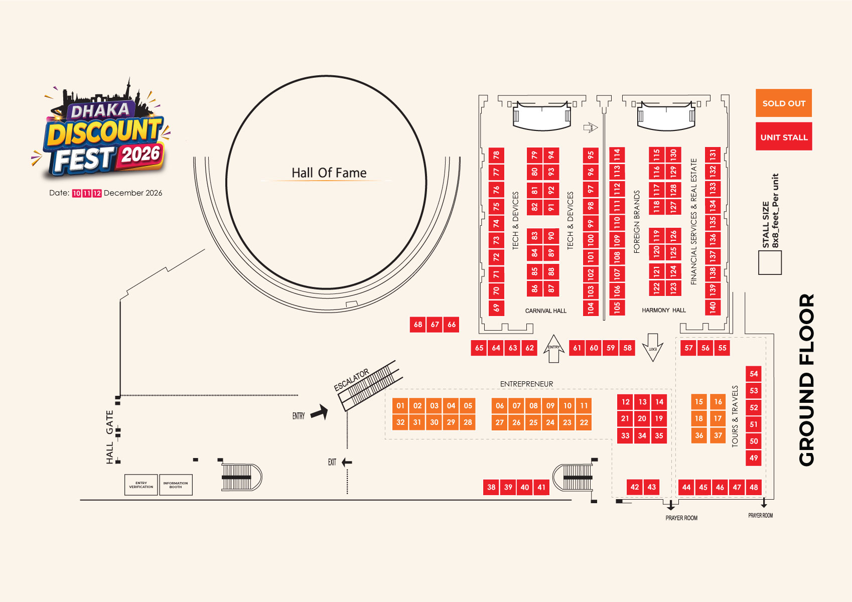 Layout of Dhaka Discount Fest venue - part 3